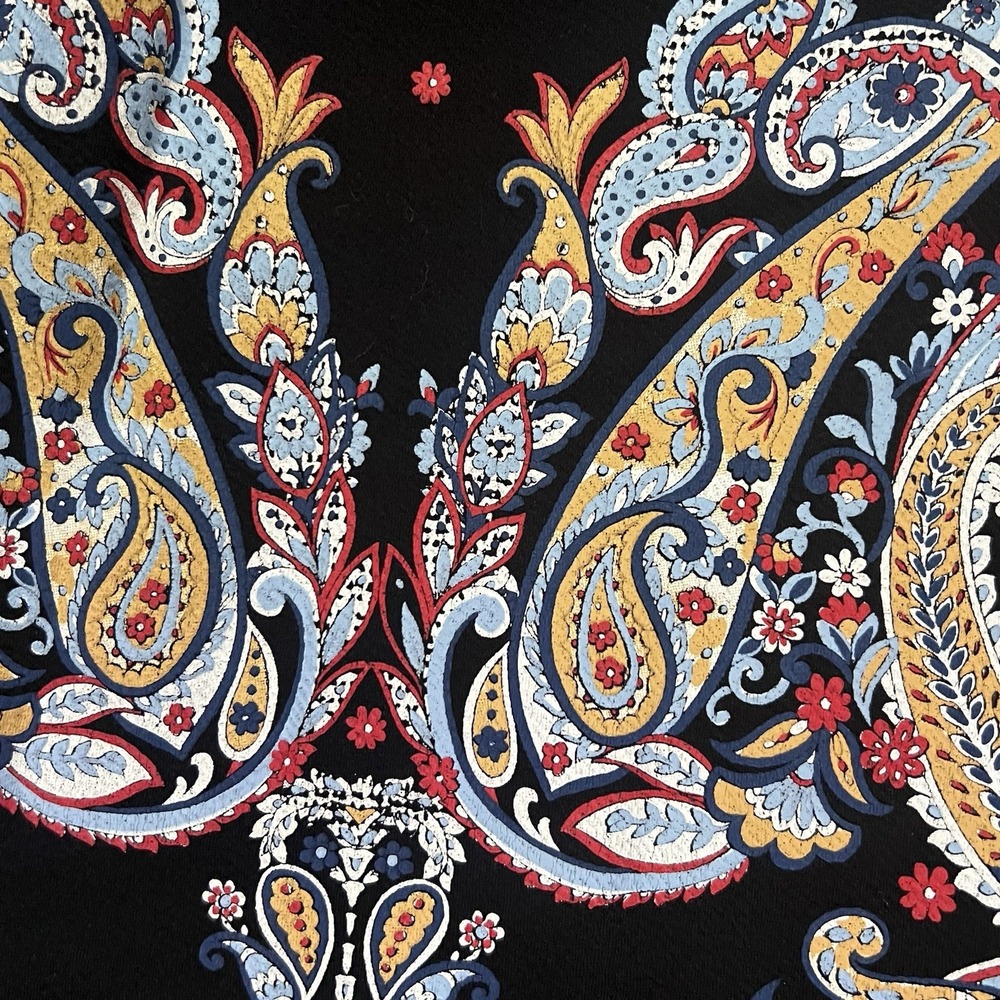 Zara Basic Patchwork Printed Black Midi Dress 3/4… - image 4